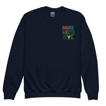More Than Meets Eye | Youth Crewneck Embroidered Sweatshirt - AwRans Clothing
