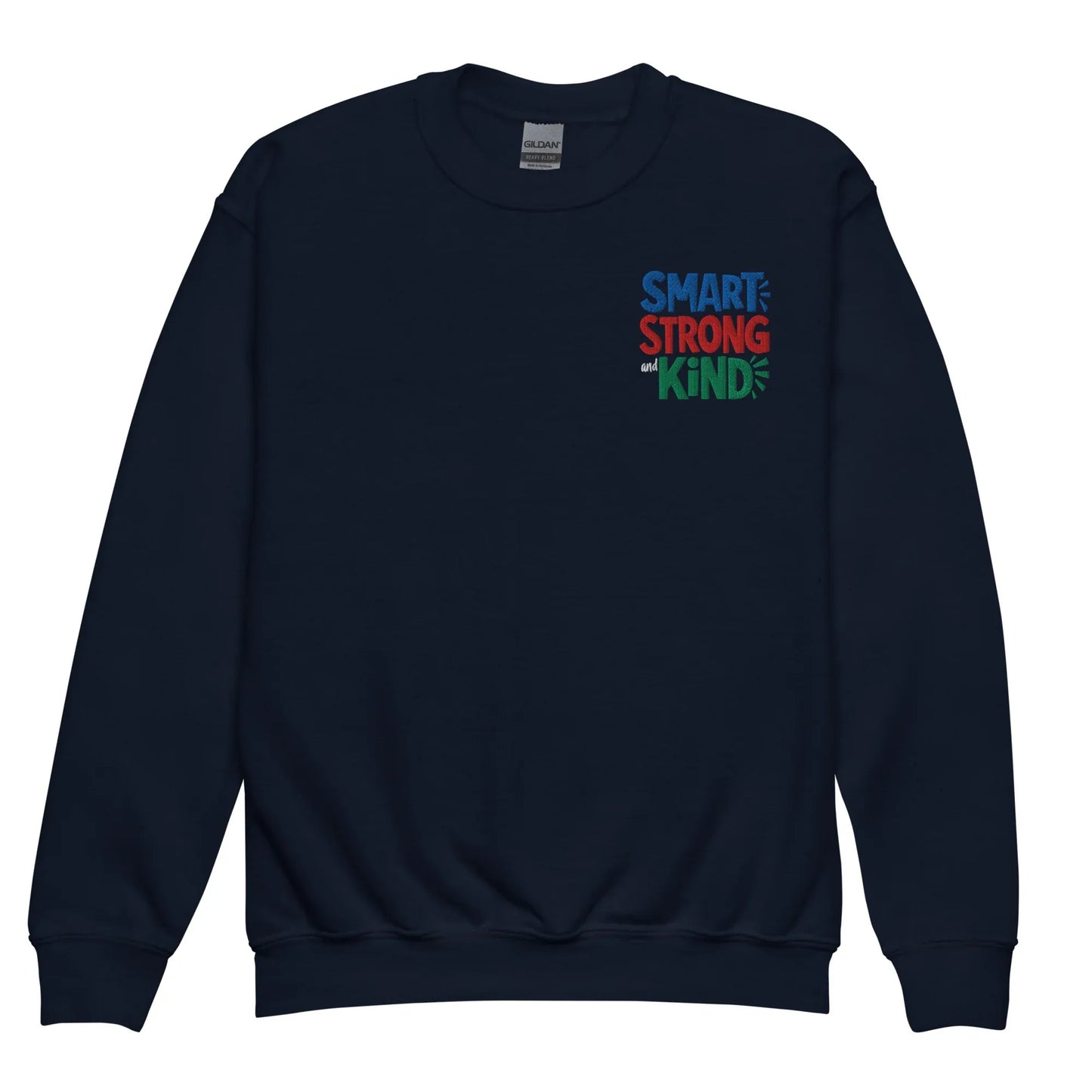 Smart Strong & Kind | Youth Crewneck Embroidered Sweatshirt - AwRans Clothing
