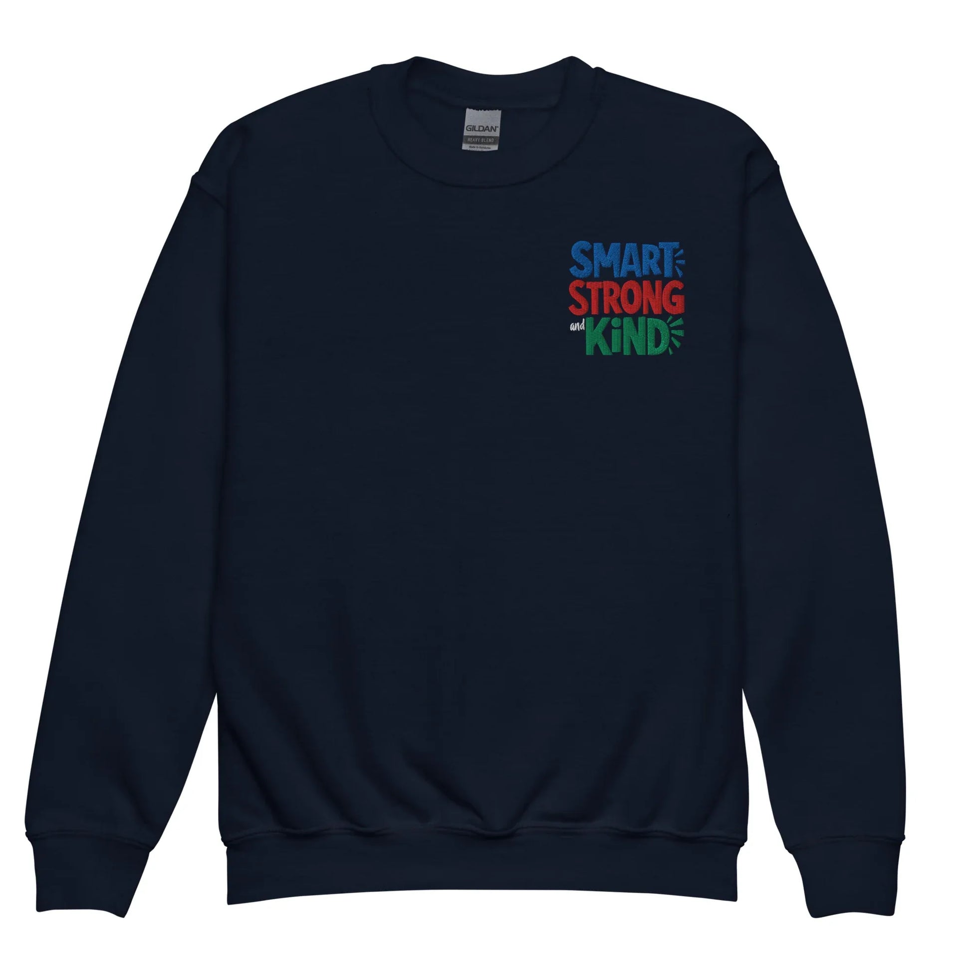 Smart Strong & Kind | Youth Crewneck Embroidered Sweatshirt - AwRans Clothing