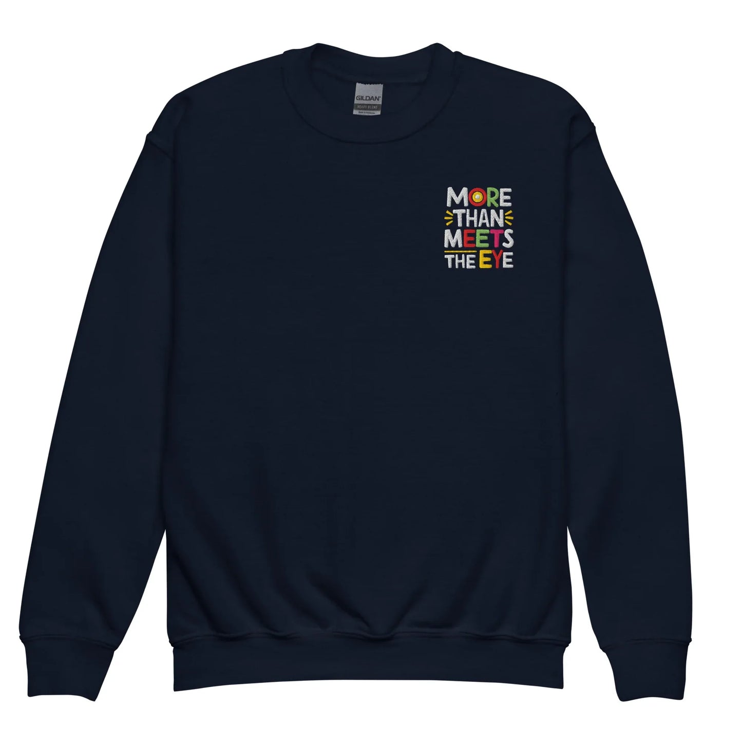 More Than Meets The Eye | Youth Crewneck Embroidered Sweatshirt - AwRans Clothing