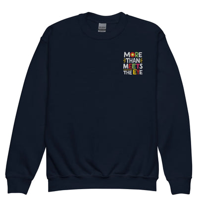 More Than Meets The Eye | Youth Crewneck Embroidered Sweatshirt - AwRans Clothing