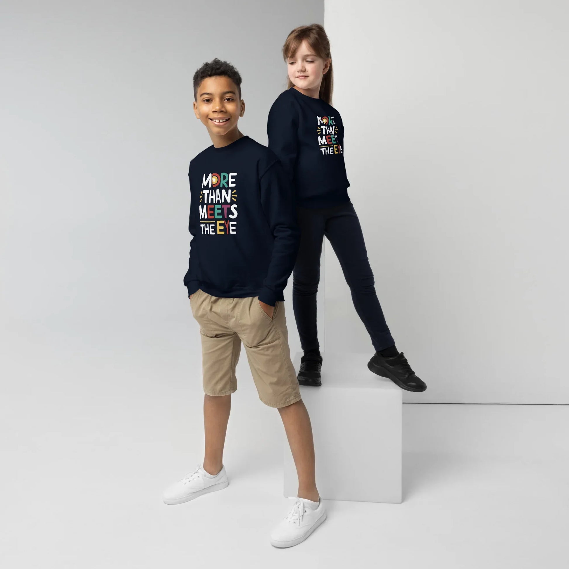 More Than Meets Eye | Youth Crewneck Sweatshirt - AwRans Clothing