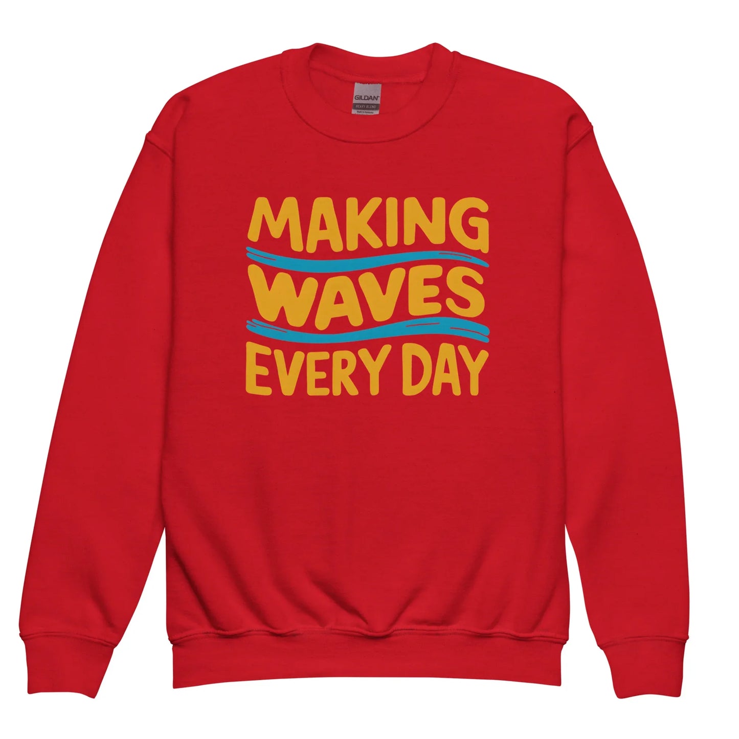 Making Waves Everyday | Youth Crewneck Sweatshirt - AwRans Clothing