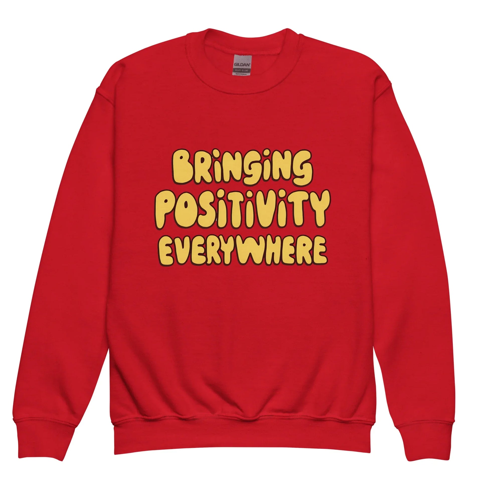Bringing Positivity Everywhere | Youth Crewneck Sweatshirt - AwRans Clothing