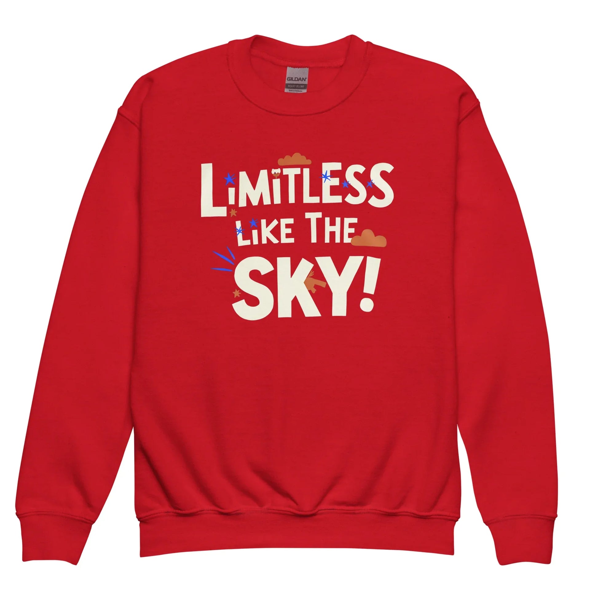 Limitless Like The Sky | Youth Crewneck Sweatshirt - AwRans Clothing