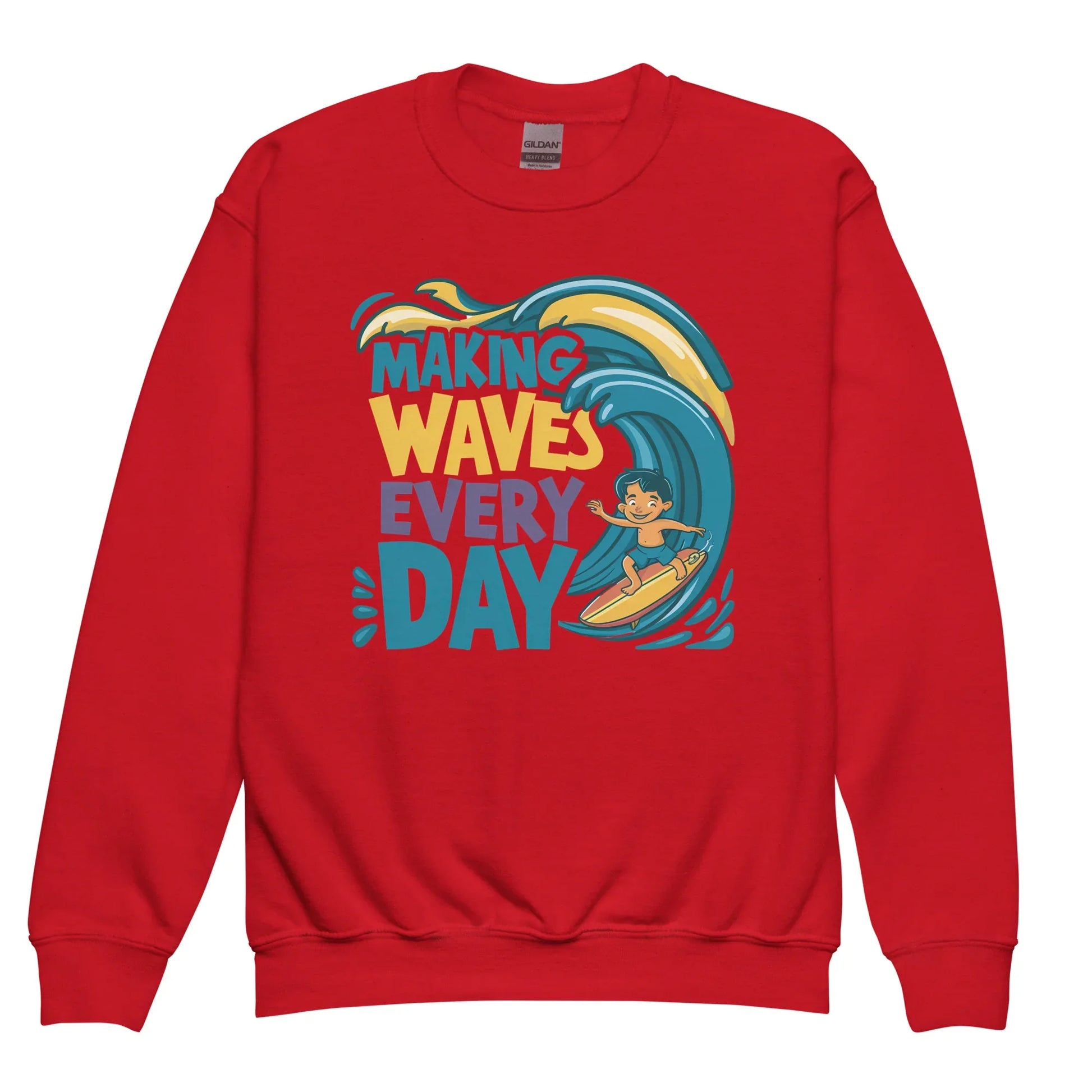 Making Waves Everyday | Youth Crewneck Sweatshirt - AwRans Clothing