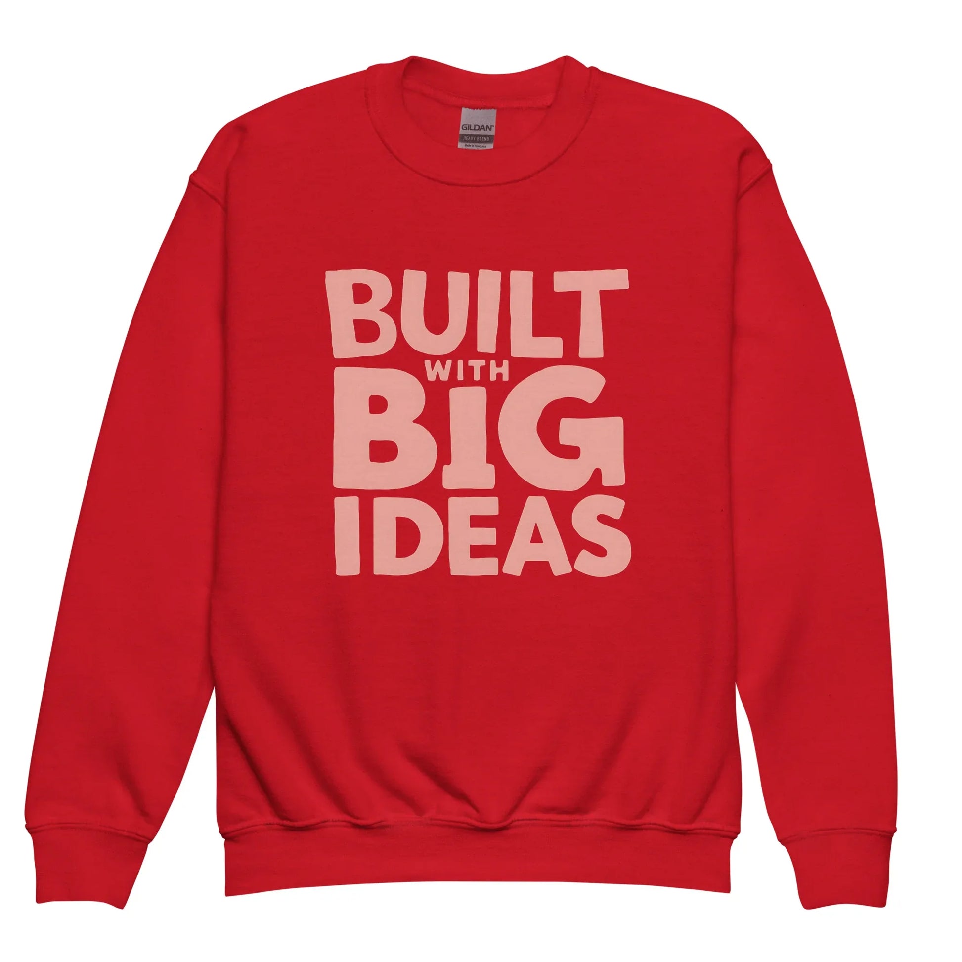 Built With Big Ideas | Youth Crewneck Sweatshirt - AwRans Clothing