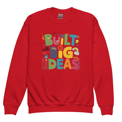 Built With Big Ideas | Youth Crewneck Sweatshirt - AwRans Clothing