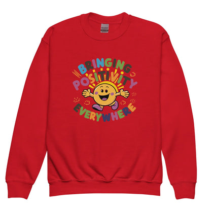 Bringing Positivity Everywhere | Youth Crewneck Sweatshirt - AwRans Clothing