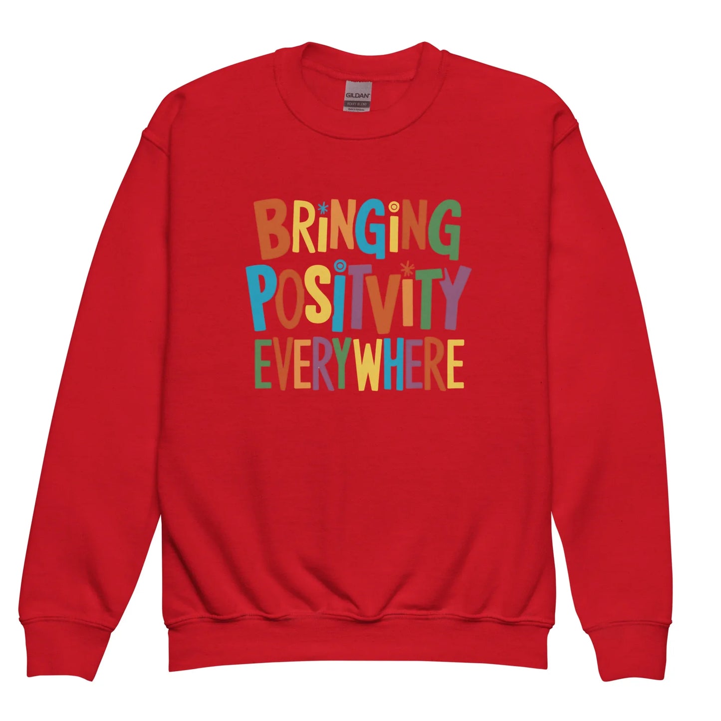 Bringing Positivity Everywhere | Youth Crewneck Sweatshirt - AwRans Clothing