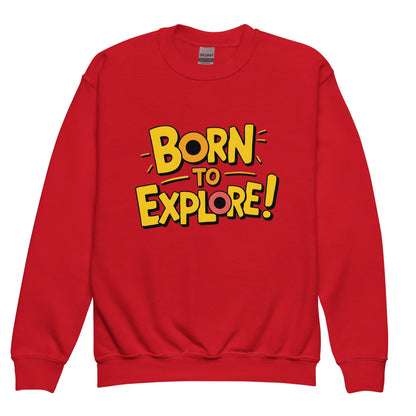 Born To Explore | Youth Crewneck Sweatshirt - AwRans Clothing