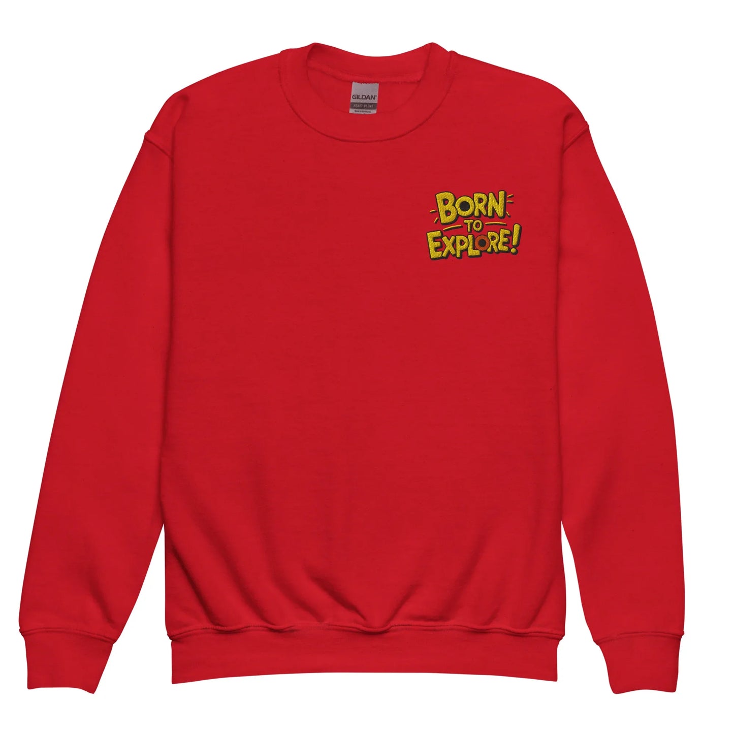 Born To Explore | Youth Crewneck Embroidered Sweatshirt - AwRans Clothing