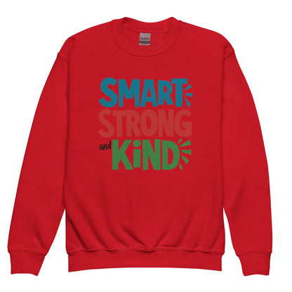 Smart, Strong And Kind | Youth Crewneck Sweatshirt - AwRans Clothing
