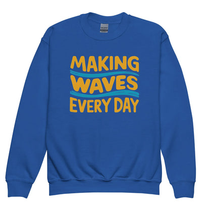 Making Waves Everyday | Youth Crewneck Sweatshirt - AwRans Clothing