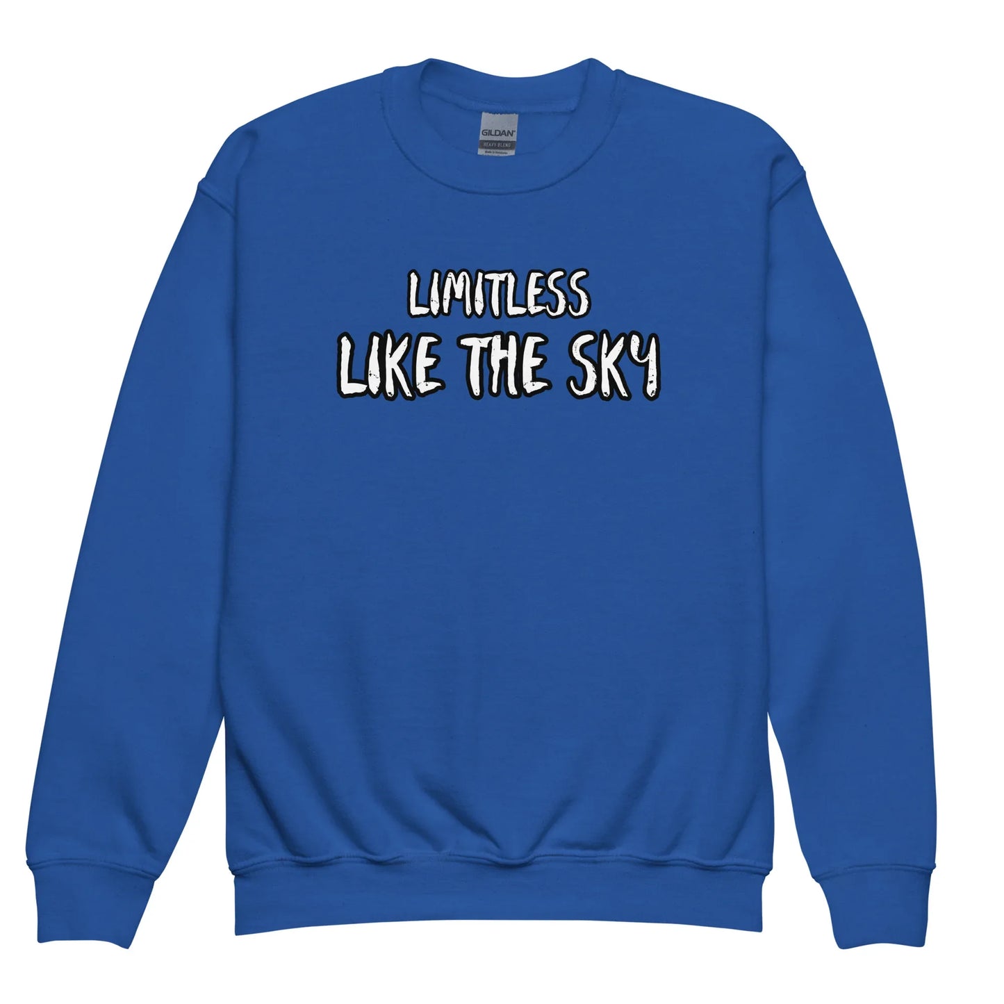 Limitless Like The Sky | Youth Crewneck Sweatshirt - AwRans Clothing