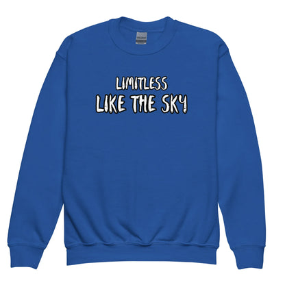 Limitless Like The Sky | Youth Crewneck Sweatshirt - AwRans Clothing