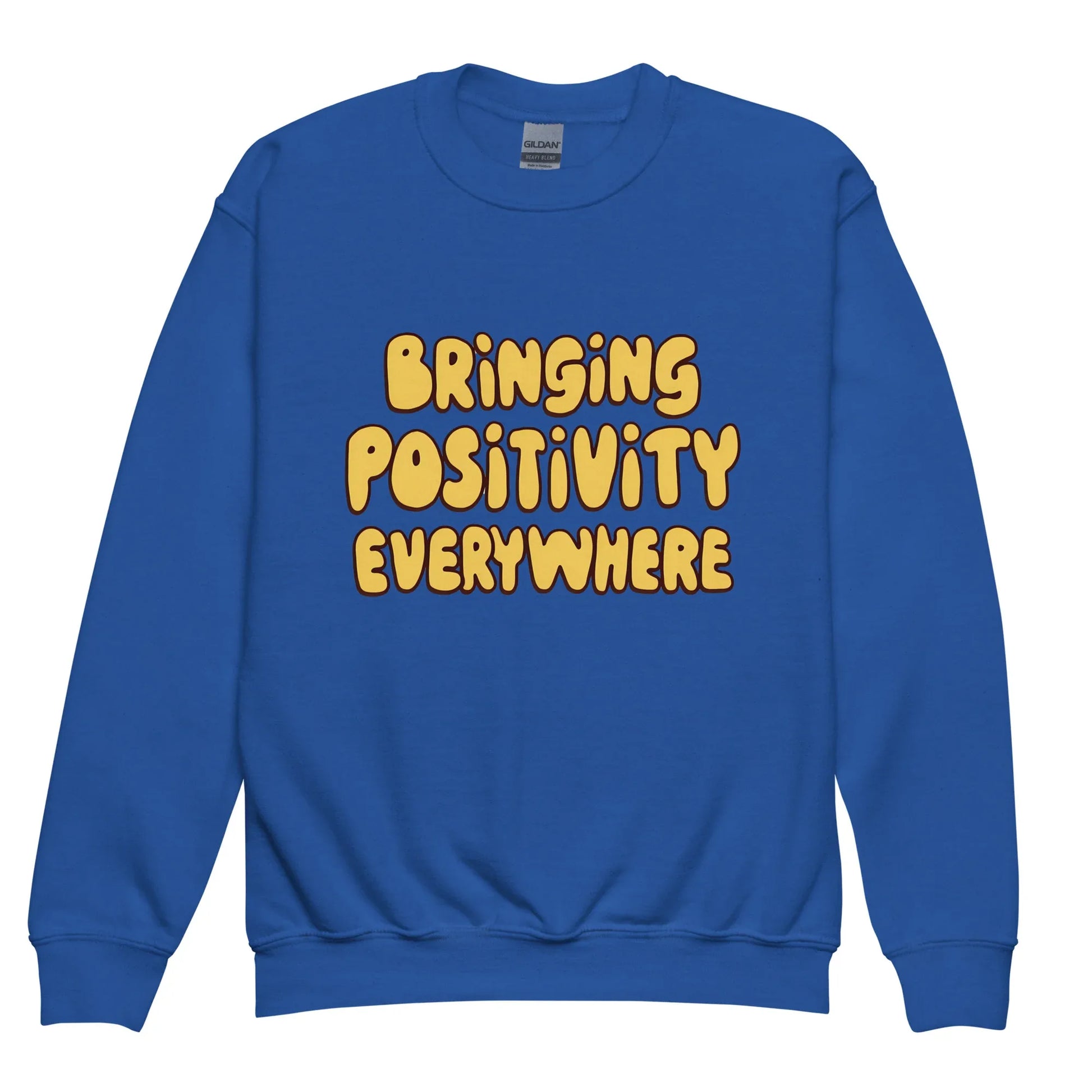 Bringing Positivity Everywhere | Youth Crewneck Sweatshirt - AwRans Clothing