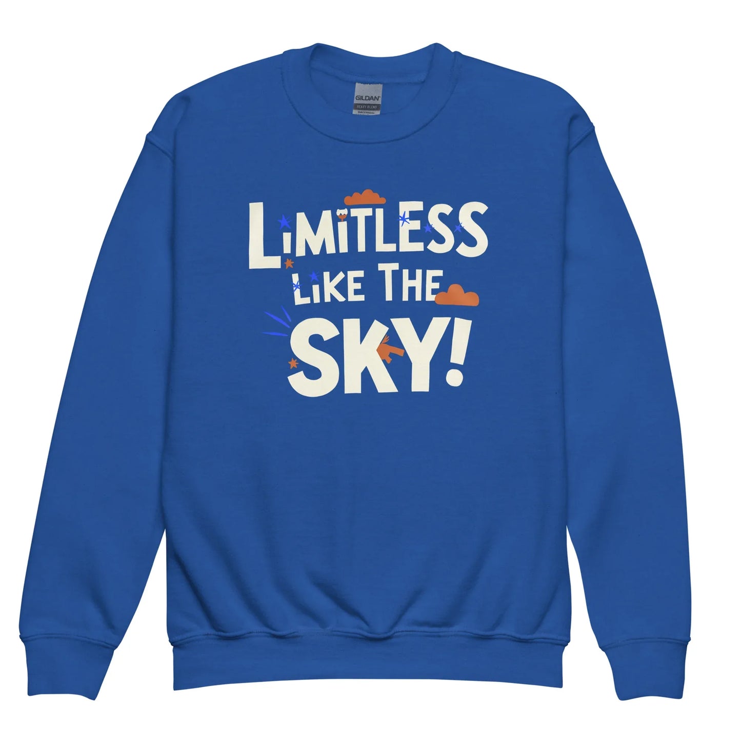 Limitless Like The Sky | Youth Crewneck Sweatshirt - AwRans Clothing