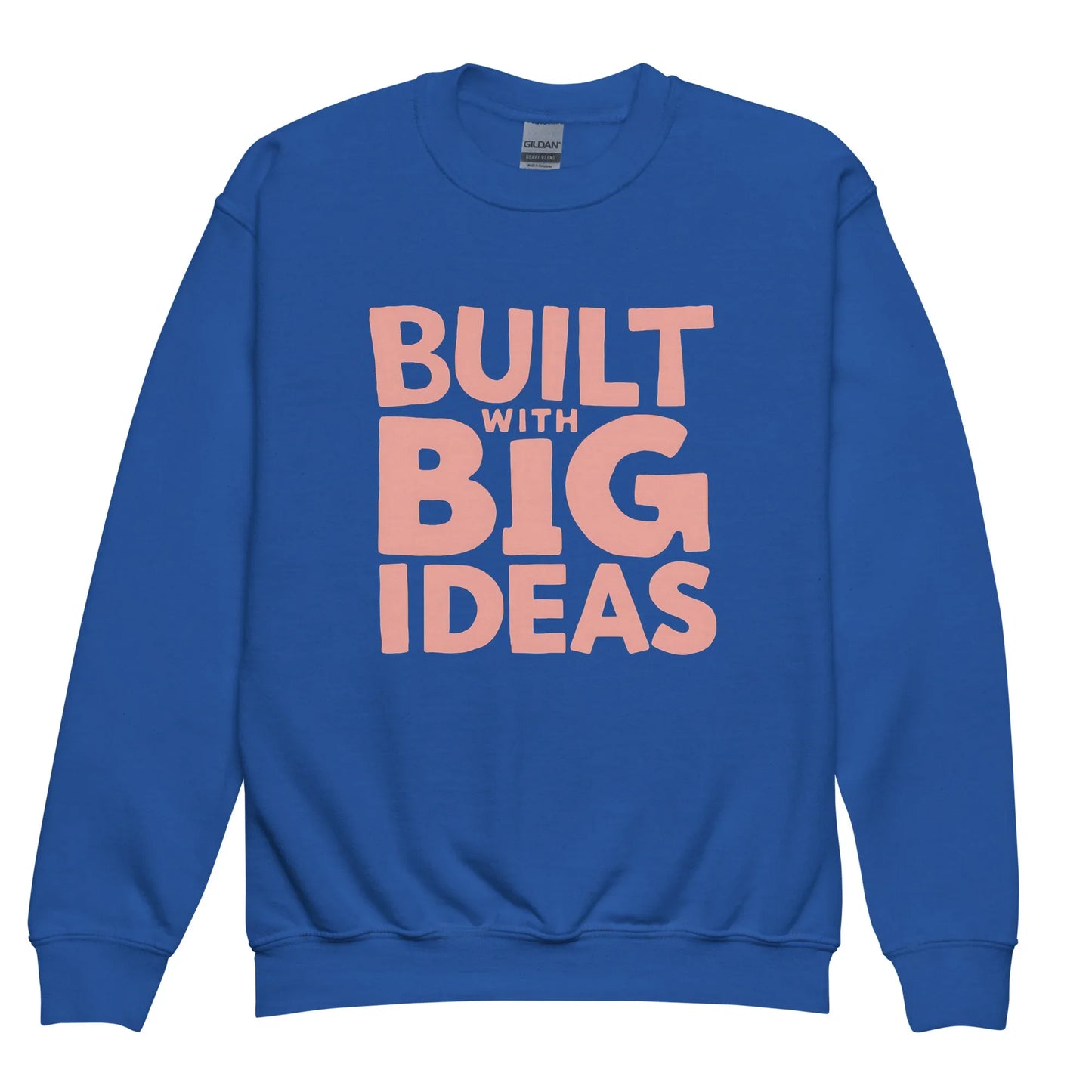 Built With Big Ideas | Youth Crewneck Sweatshirt - AwRans Clothing