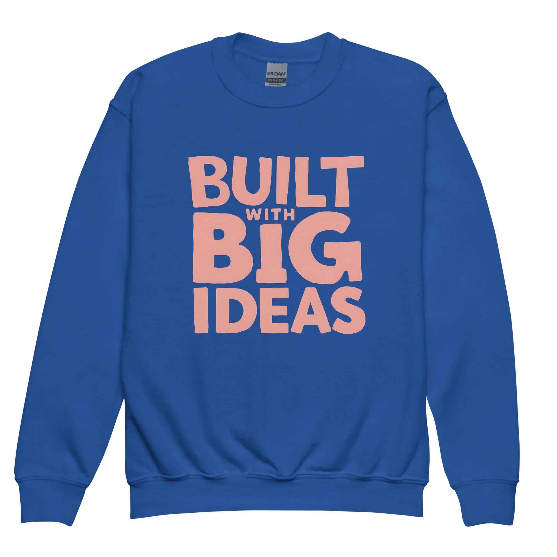 Built With Big Ideas | Youth Crewneck Sweatshirt - AwRans Clothing