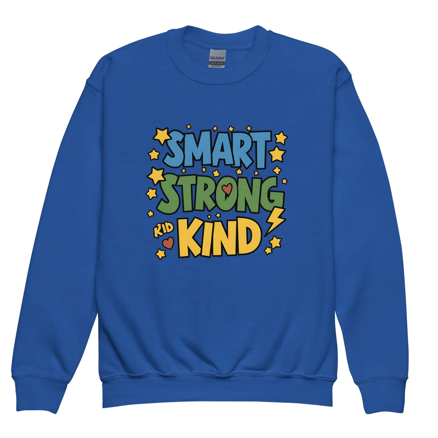 Smart, Strong And Kind | Youth Crewneck Sweatshirt - AwRans Clothing