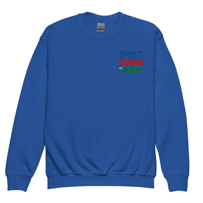 Smart Strong & Kind | Youth Crewneck Embroidered Sweatshirt - AwRans Clothing