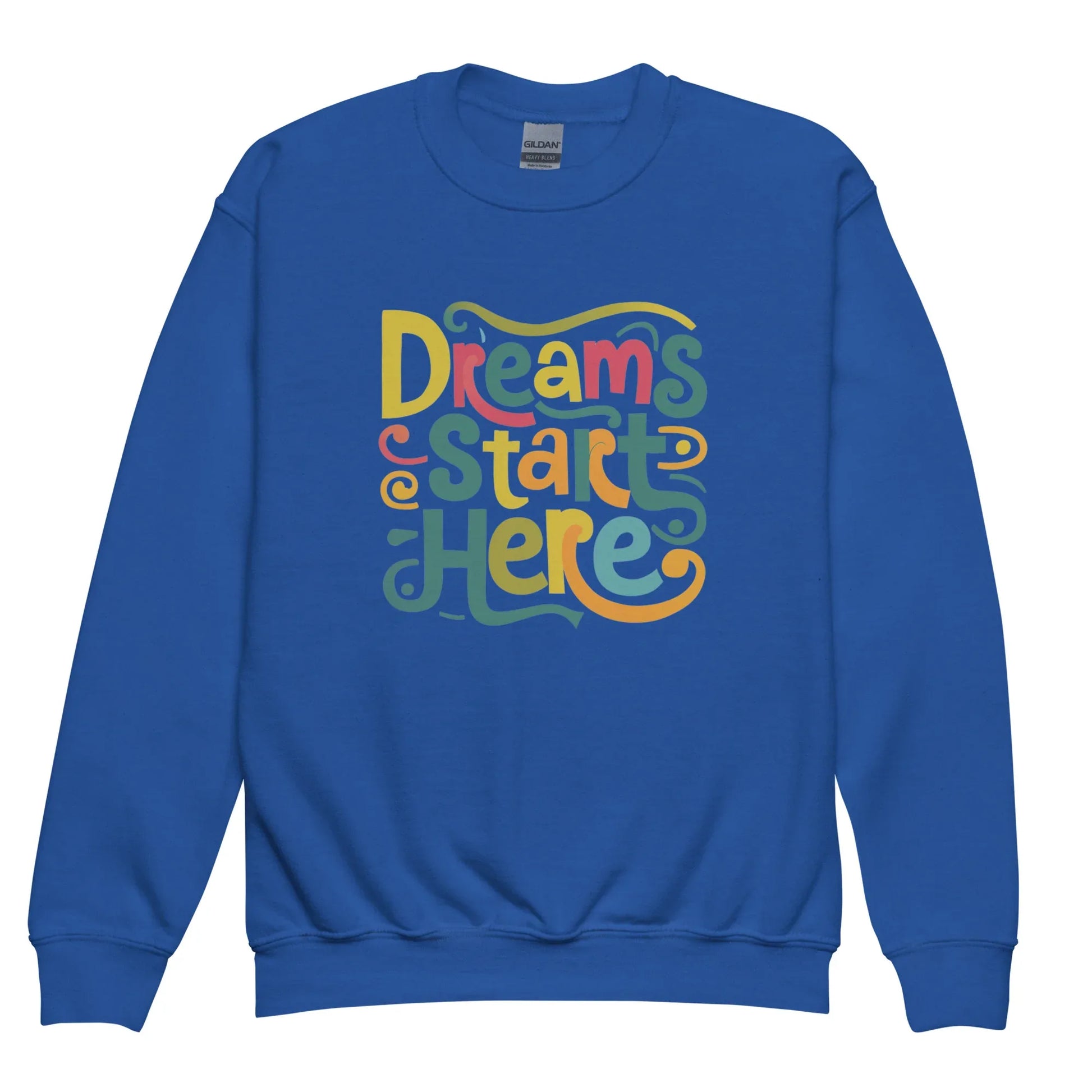 Dreams Start Here | Youth Crewneck Sweatshirt - AwRans Clothing