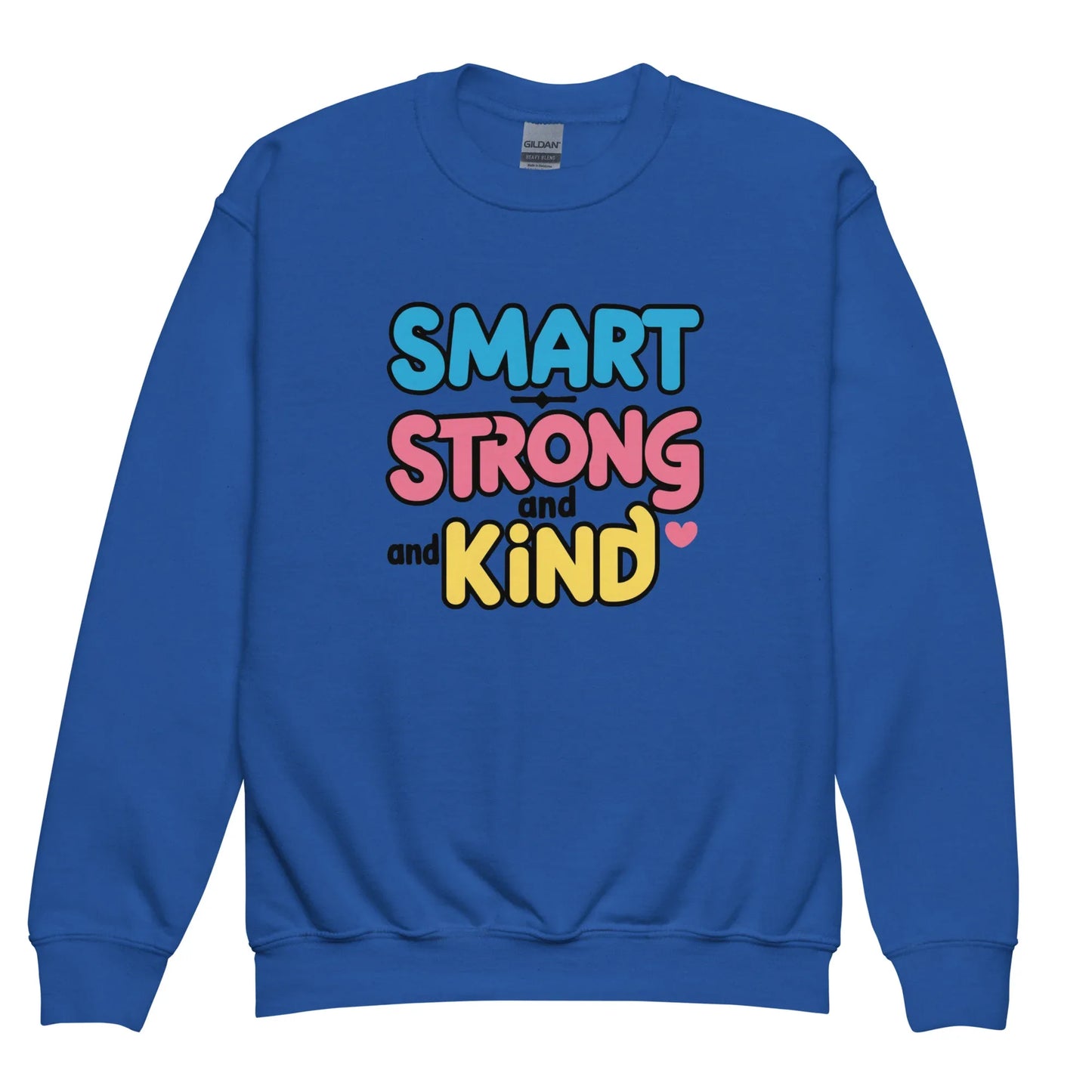 Smart Strong And Kind | Youth Crewneck Sweatshirt - AwRans Clothing