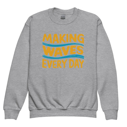Making Waves Everyday | Youth Crewneck Sweatshirt - AwRans Clothing