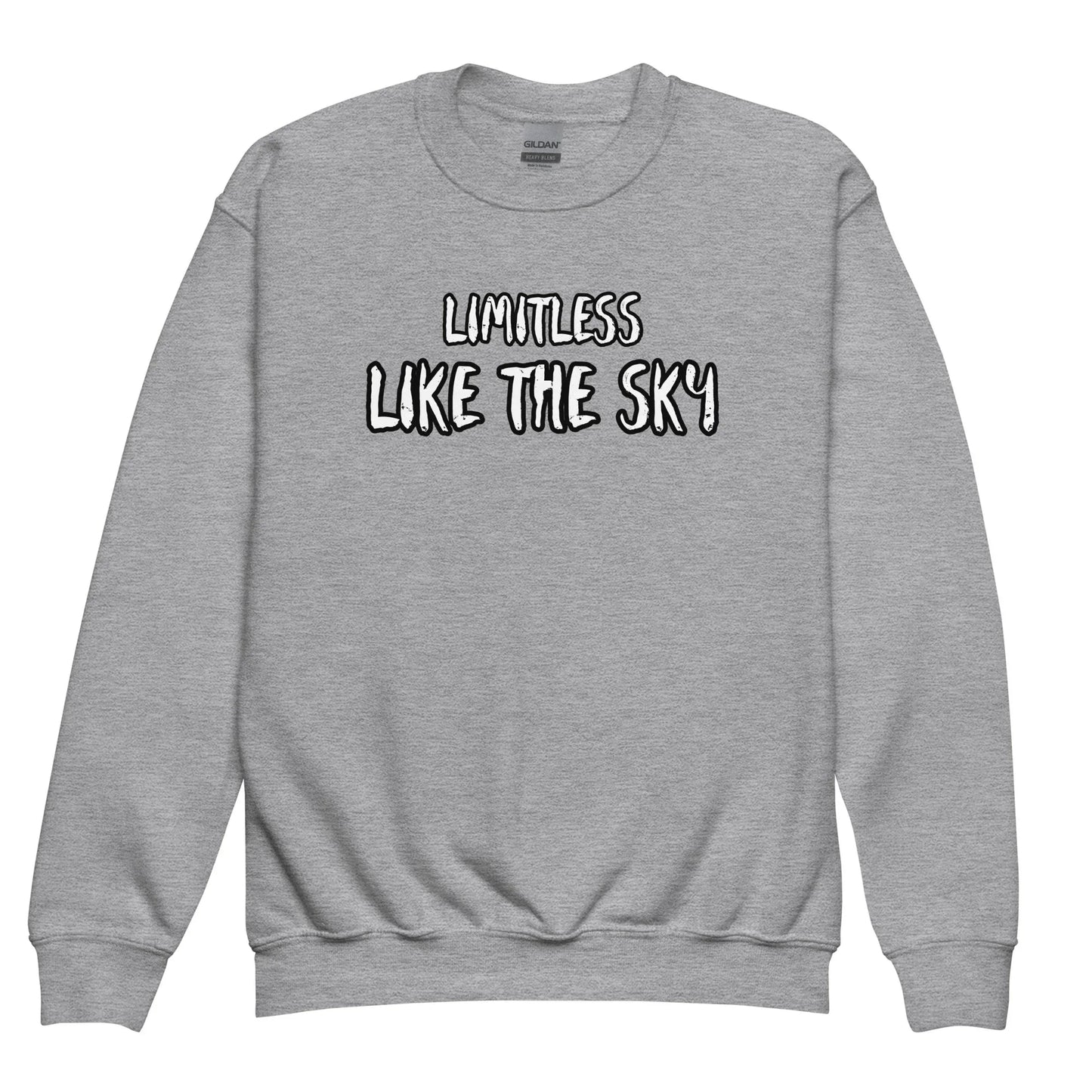 Limitless Like The Sky | Youth Crewneck Sweatshirt - AwRans Clothing