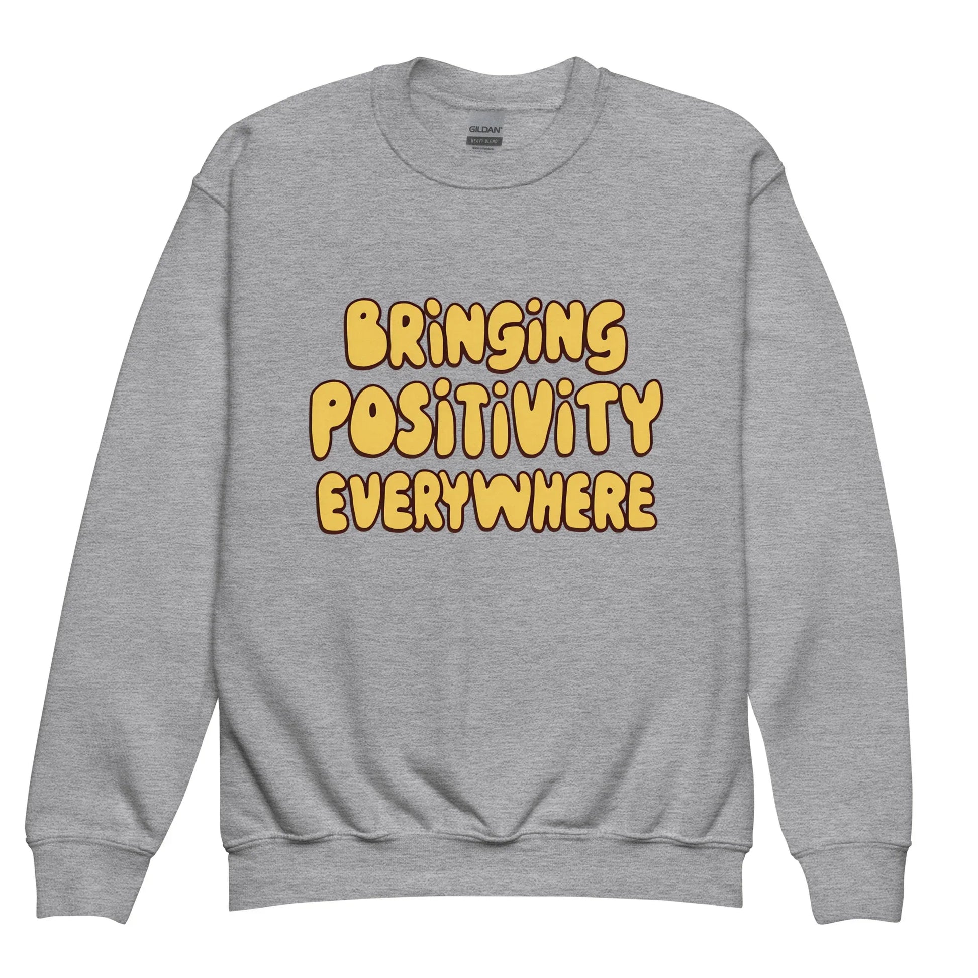 Bringing Positivity Everywhere | Youth Crewneck Sweatshirt - AwRans Clothing