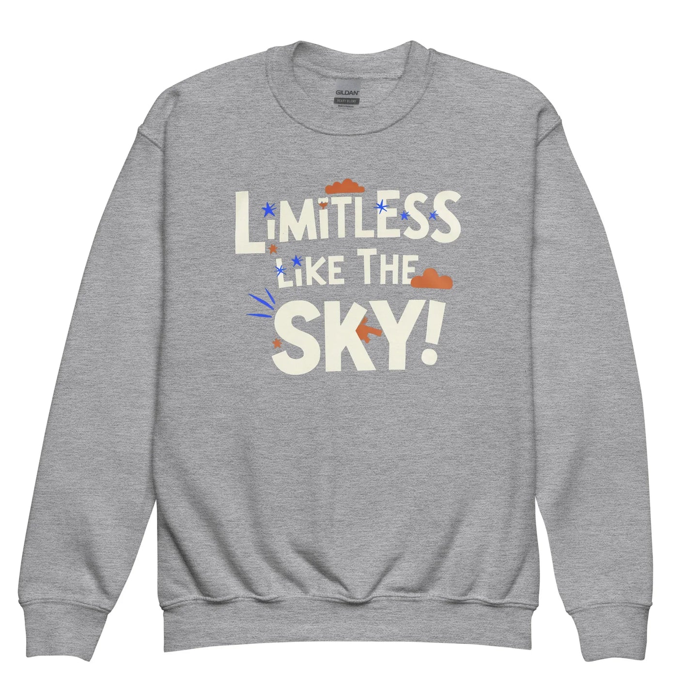 Limitless Like The Sky | Youth Crewneck Sweatshirt - AwRans Clothing