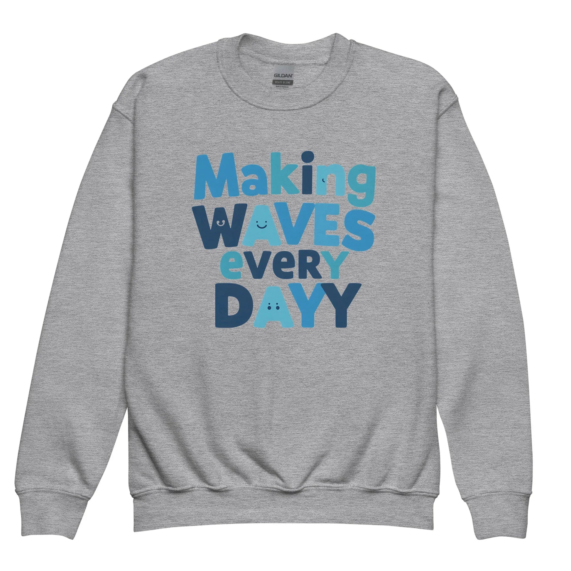 Making Waves Everyday | Youth Crewneck Sweatshirt - AwRans Clothing