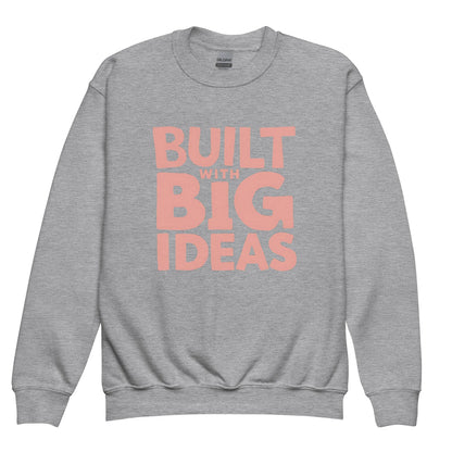 Built With Big Ideas | Youth Crewneck Sweatshirt - AwRans Clothing