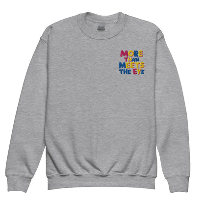 More Than Meets The Eye | Youth Crewneck Embroidered Sweatshirt - AwRans Clothing