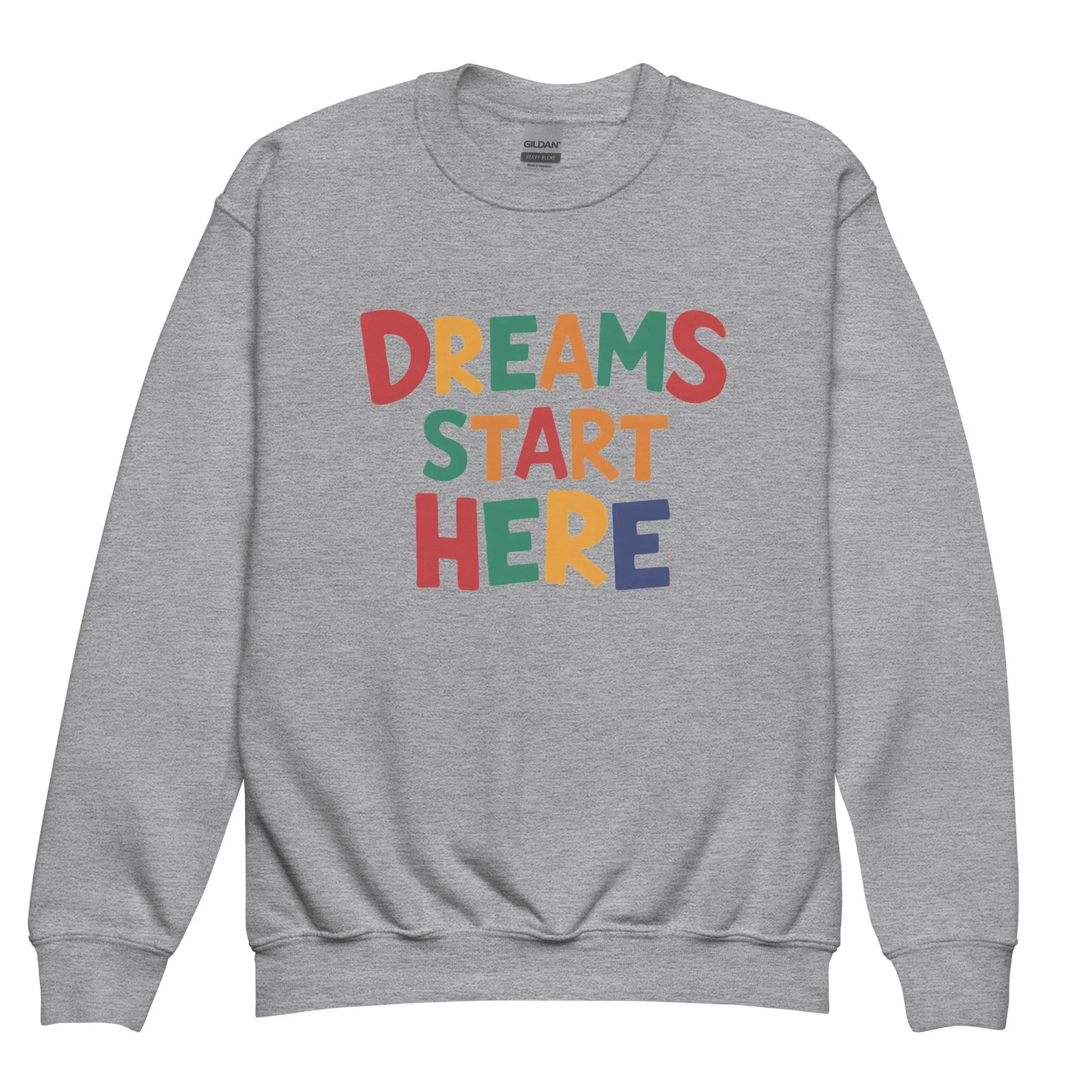Dreams Start Here | Youth Crewneck Sweatshirt - AwRans Clothing