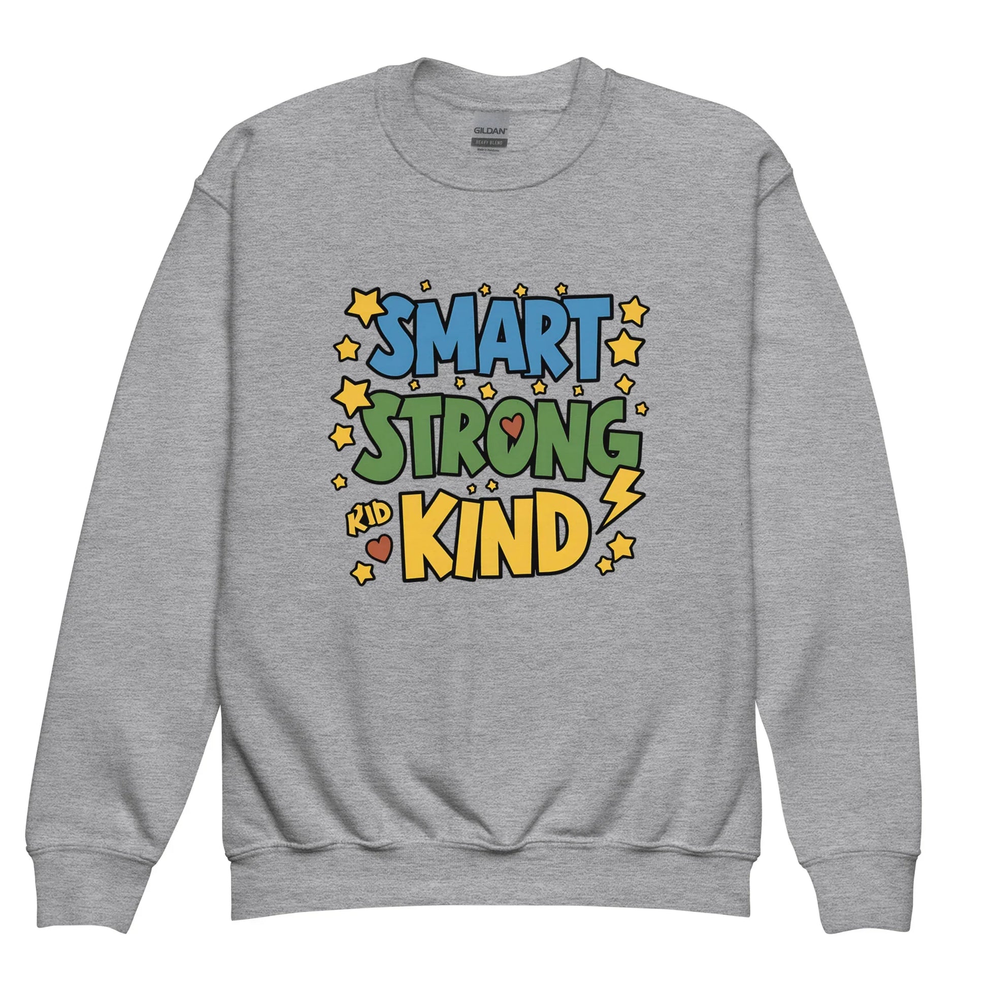 Smart, Strong And Kind | Youth Crewneck Sweatshirt - AwRans Clothing