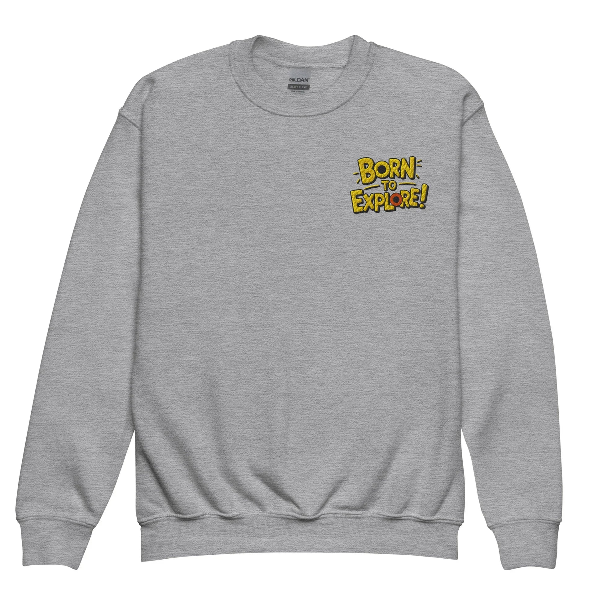 Born To Explore | Youth Crewneck Embroidered Sweatshirt - AwRans Clothing
