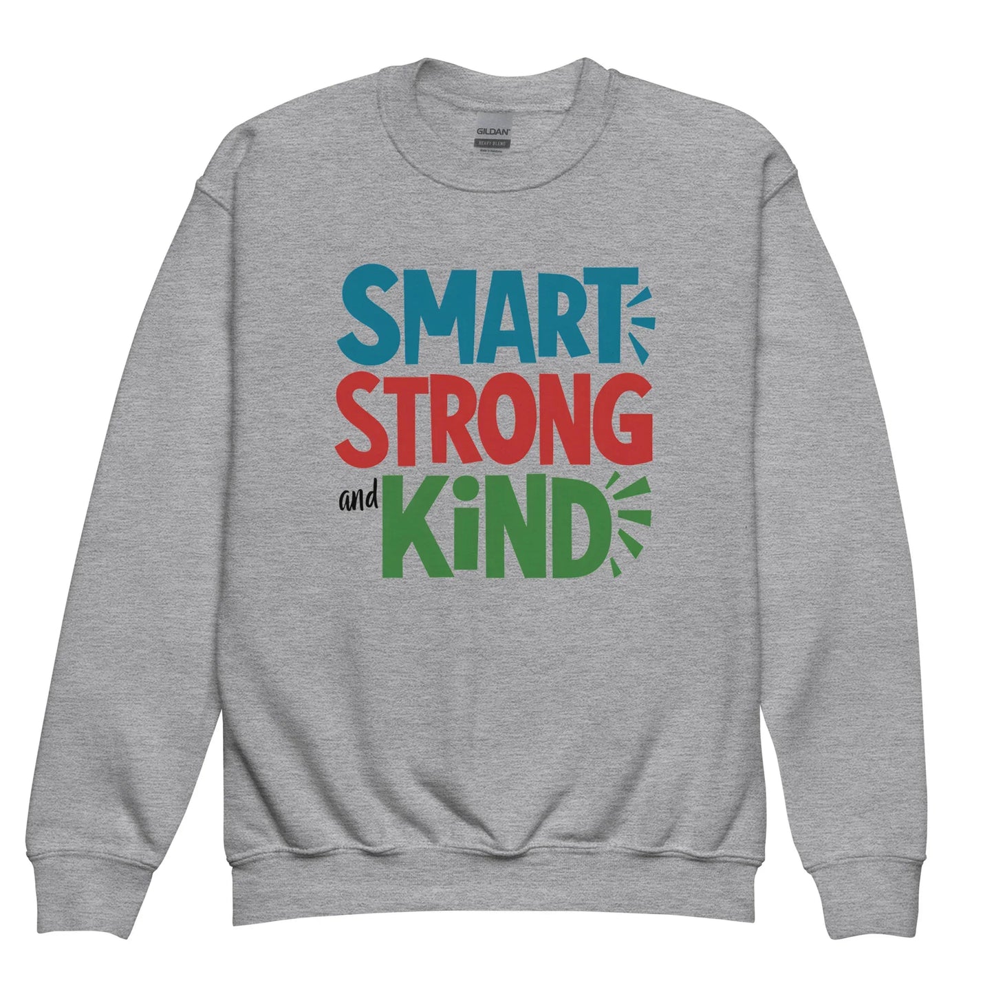 Smart, Strong And Kind | Youth Crewneck Sweatshirt - AwRans Clothing
