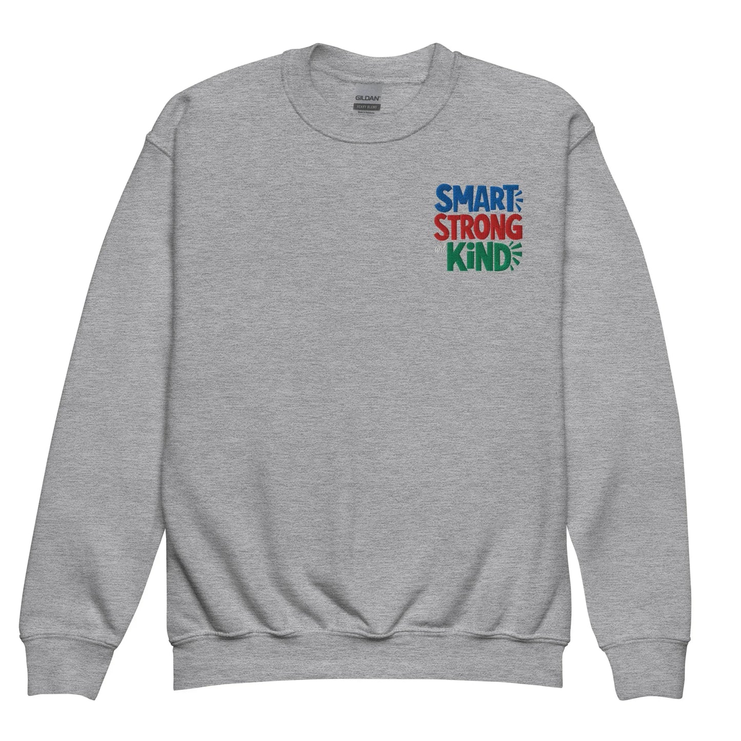 Smart Strong & Kind | Youth Crewneck Embroidered Sweatshirt - AwRans Clothing