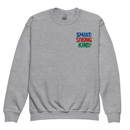 Smart Strong & Kind | Youth Crewneck Embroidered Sweatshirt - AwRans Clothing