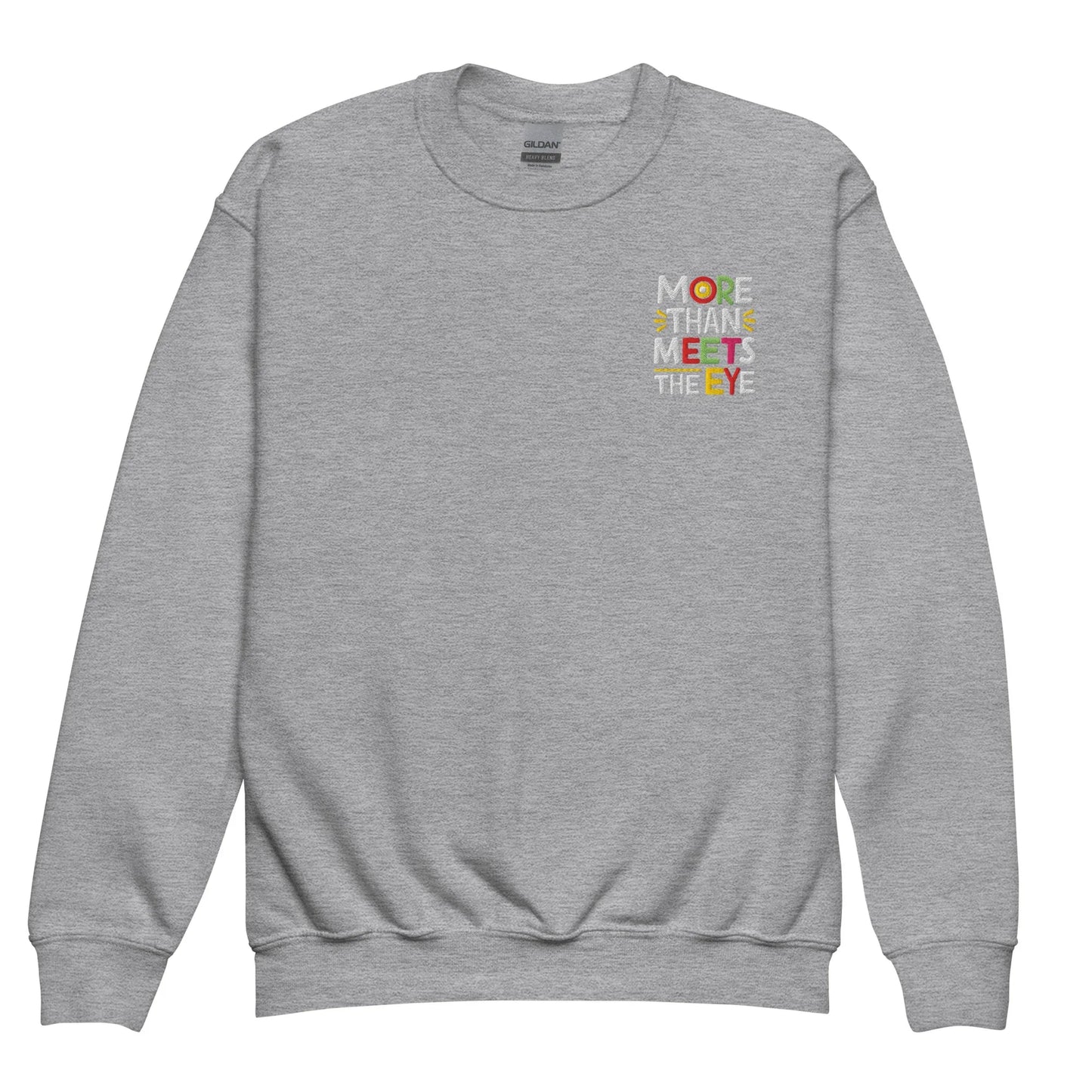 More Than Meets The Eye | Youth Crewneck Embroidered Sweatshirt - AwRans Clothing