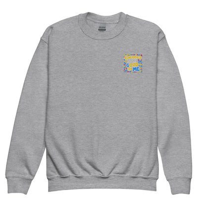 Confidence Looks Good On Me | Youth Crewneck Embroidered Sweatshirt - AwRans Clothing
