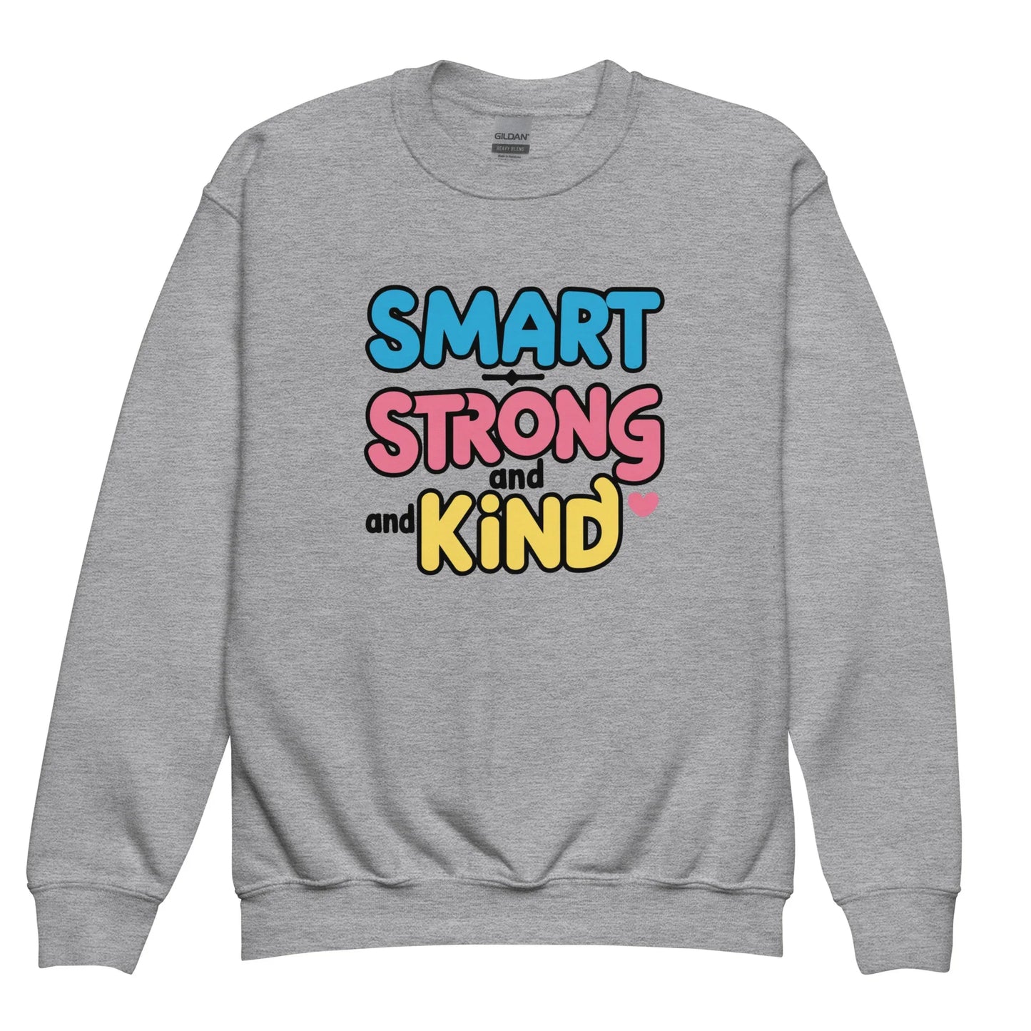 Smart Strong And Kind | Youth Crewneck Sweatshirt - AwRans Clothing