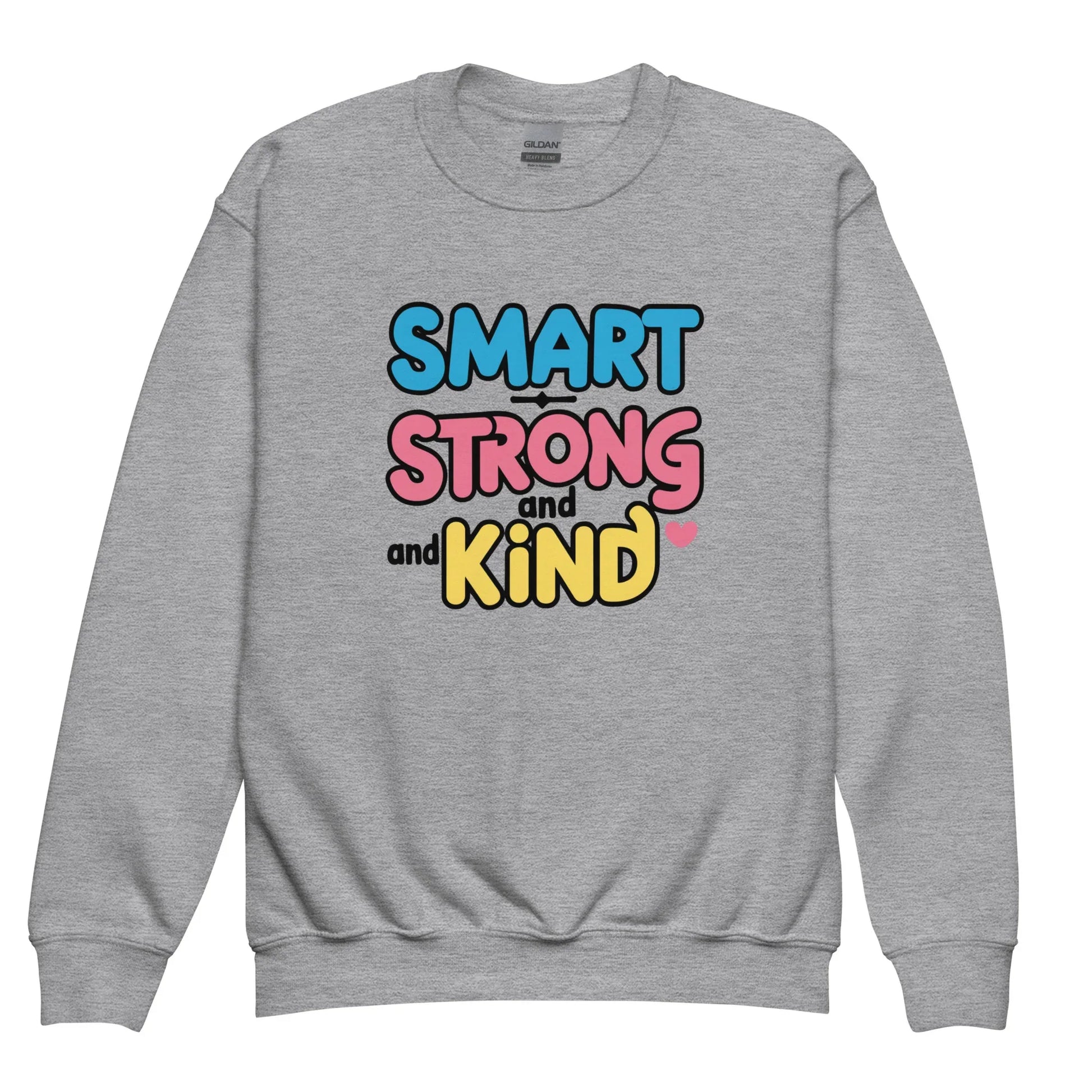 Smart Strong And Kind | Youth Crewneck Sweatshirt - AwRans Clothing
