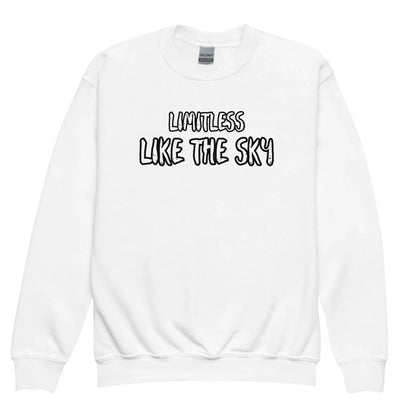 Limitless Like The Sky | Youth Crewneck Sweatshirt - AwRans Clothing