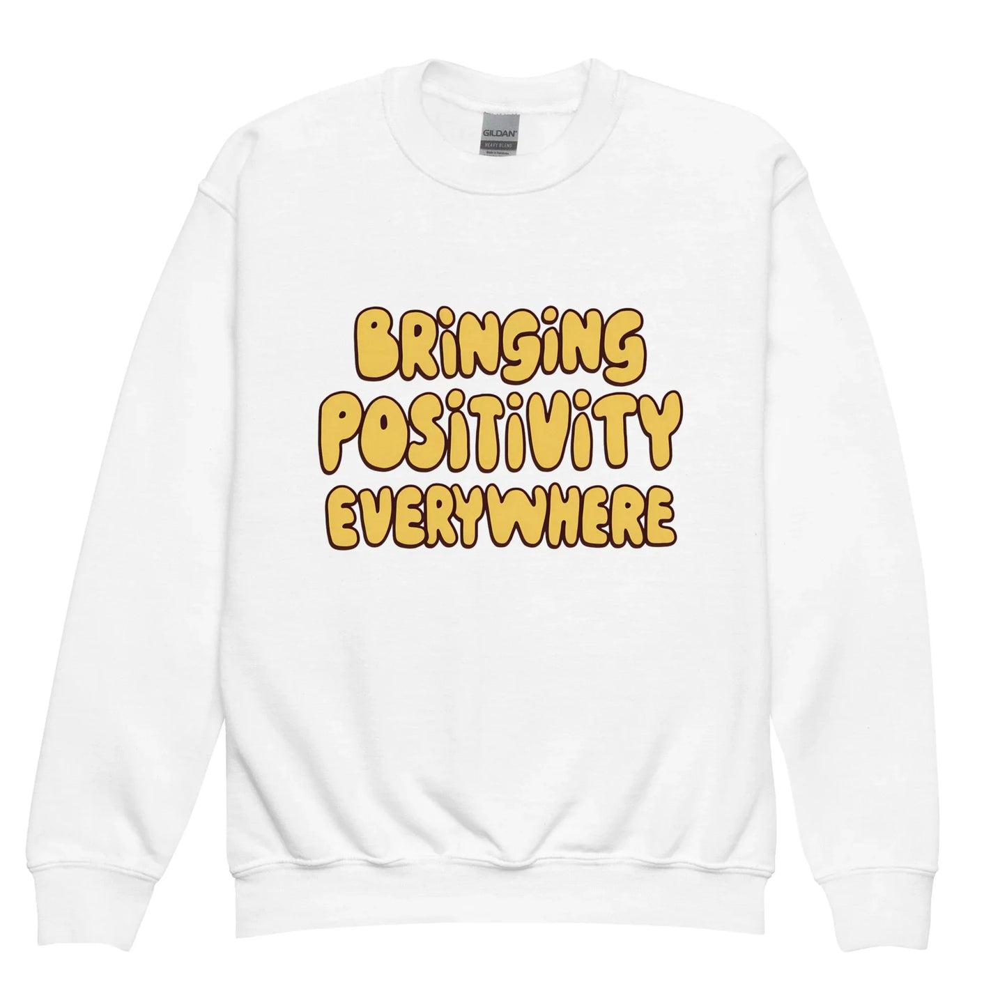 Bringing Positivity Everywhere | Youth Crewneck Sweatshirt - AwRans Clothing