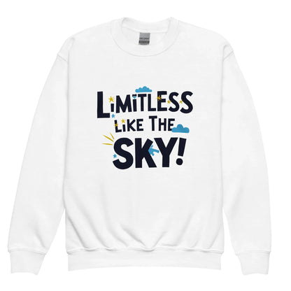 Limitless Like The Sky | Youth Crewneck Sweatshirt - AwRans Clothing