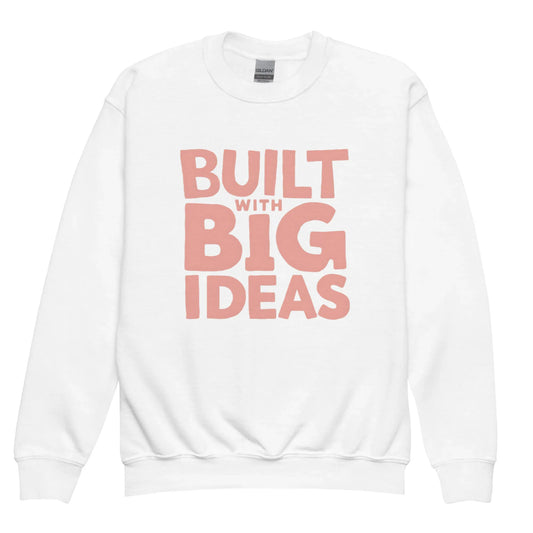 Built With Big Ideas | Youth Crewneck Sweatshirt - AwRans Clothing