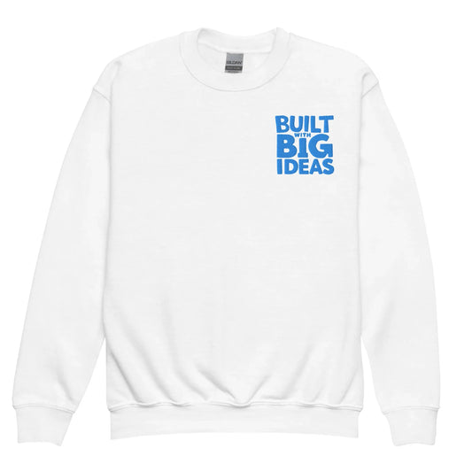 Built With Big Ideas | Youth Crewneck Embroidered Sweatshirt - AwRans Clothing